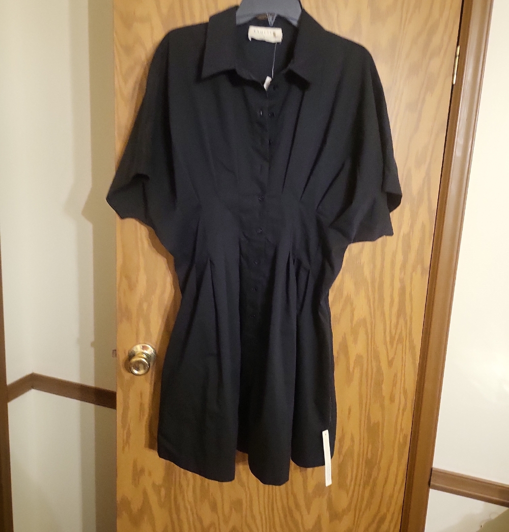 Anthropologie Black Button-Front Women’s Shirt Dress